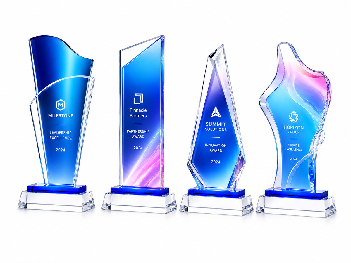 Crystal Trophy Set
